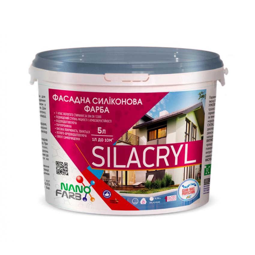 

Фасадная силиконовая краска Silacryl Nanofarb 5.0 л Белый (sal5)