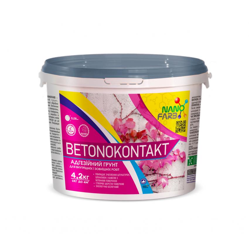 

Адгезионная грунтовка универсальная Betonokontakt Nanofarb 4.2 кг Розовый (bkl3)