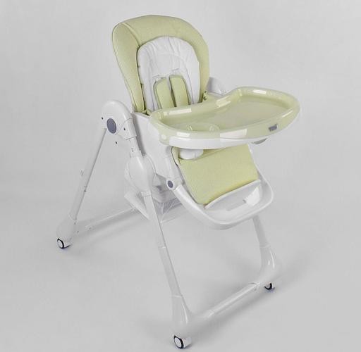 

Стульчик для кормления Toti W-56077 мягкий PU, мягкий вкладыш, 4 колеса, съемный столик, в коробке, желтый