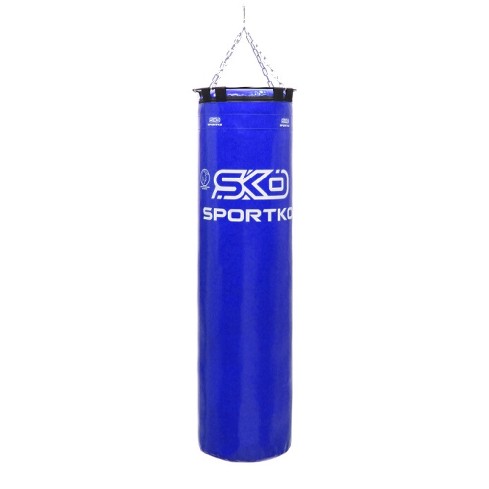 

Боксерский мешок SPORTKO ПВХ 110 см/35 см/40 кг синий
