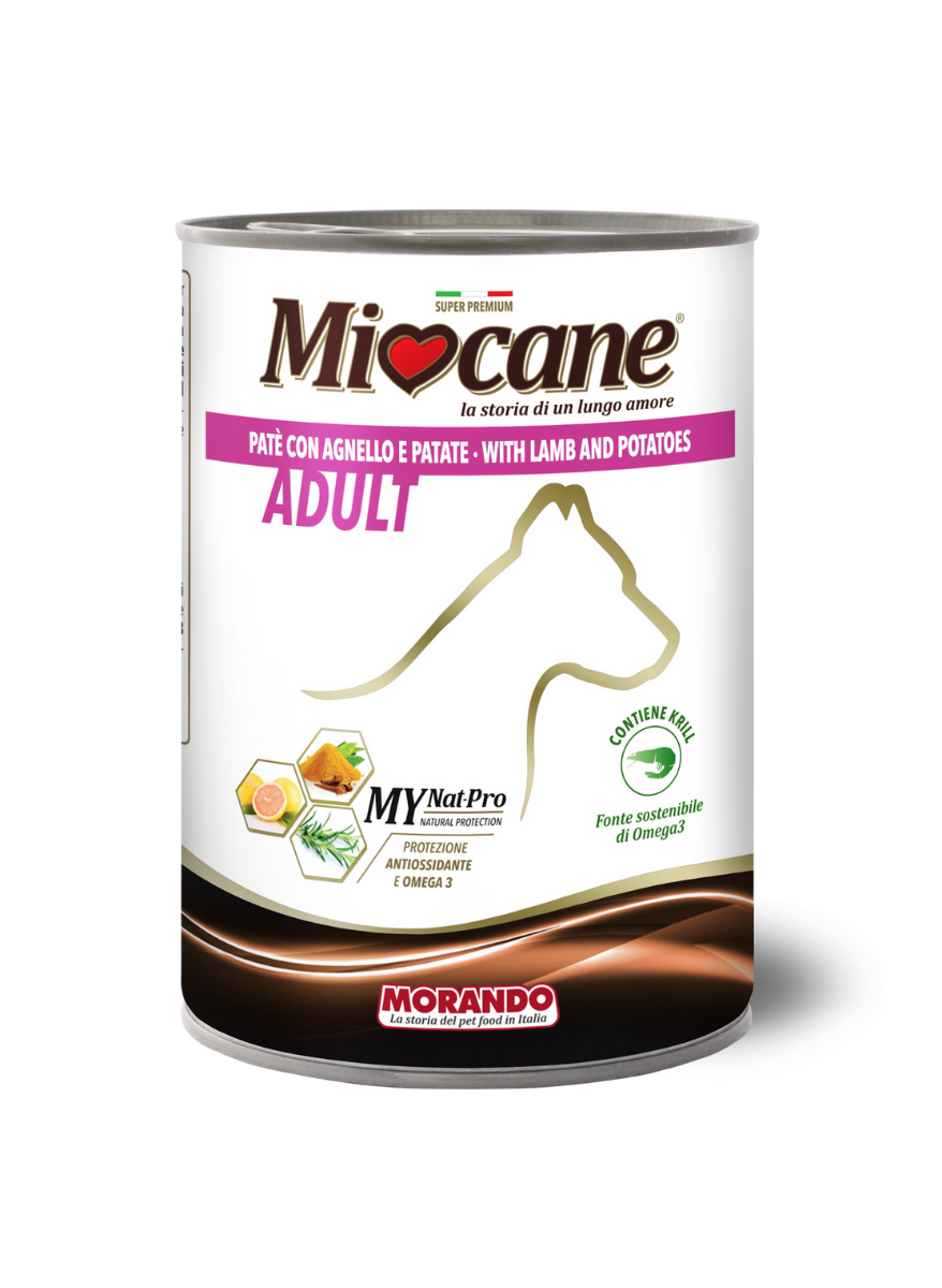 

Влажный корм для собак Morando MioCane с ягнёнком и картофелем 400 г х 6 шт