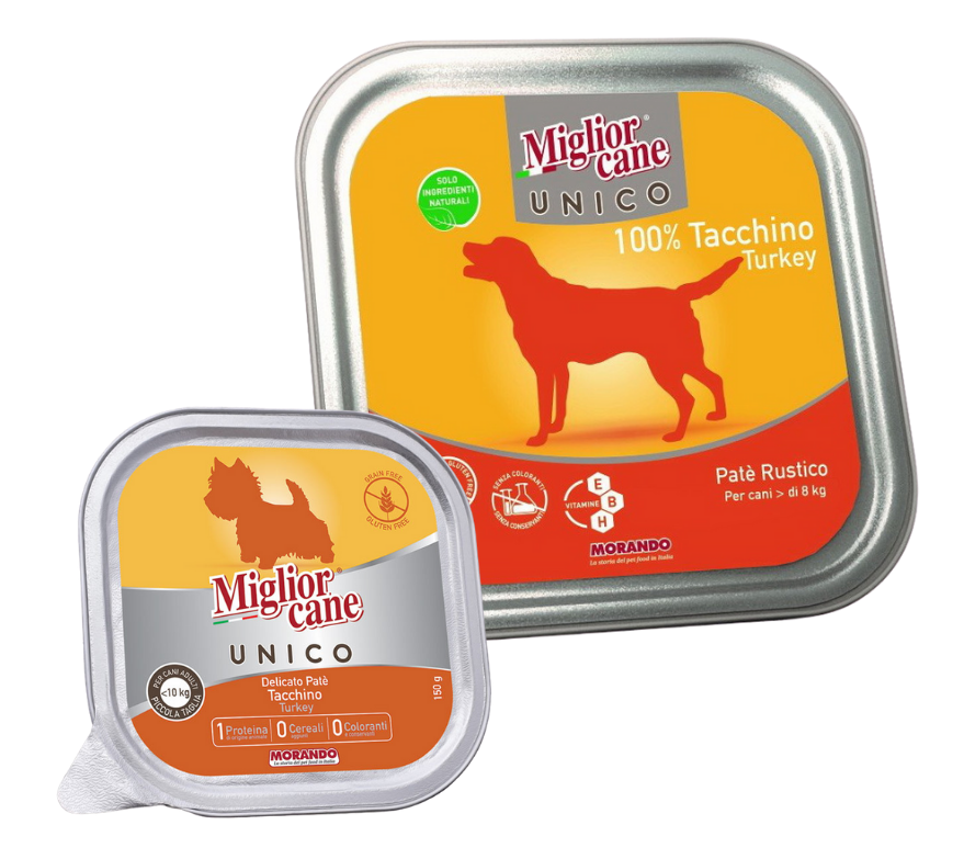 

Влажный корм для собак Morando MigliorCane UNICO 100% индейка 150 г х 12 шт