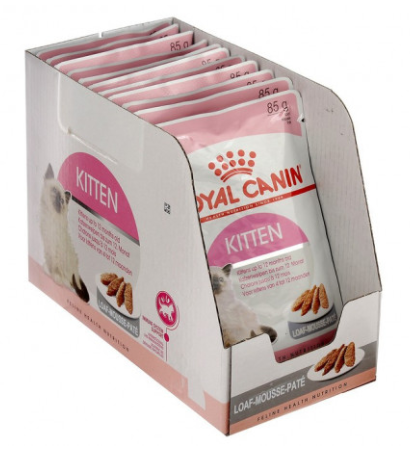 

Royal Canin Kitten Loaf 85 гр упаковка 12 шт влажный корм (Роял Канин) паштет для котят до 12 месяцев