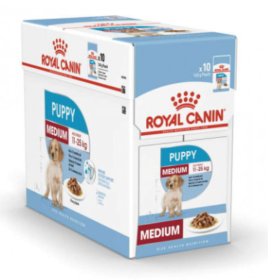 

Royal Canin Medium Puppy 140 гр упаковка 10 шт влажный корм (Роял Канин) для щенков средних пород