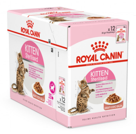 

Royal Canin Kitten Sterilised 85 гр упаковка 12 шт котят влажный корм (Роял Канин) для стерилизованных