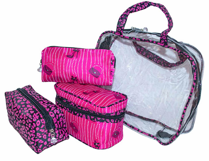 

Набор женских косметичек Fantasy Accessories FA3005G.277-DP розовый