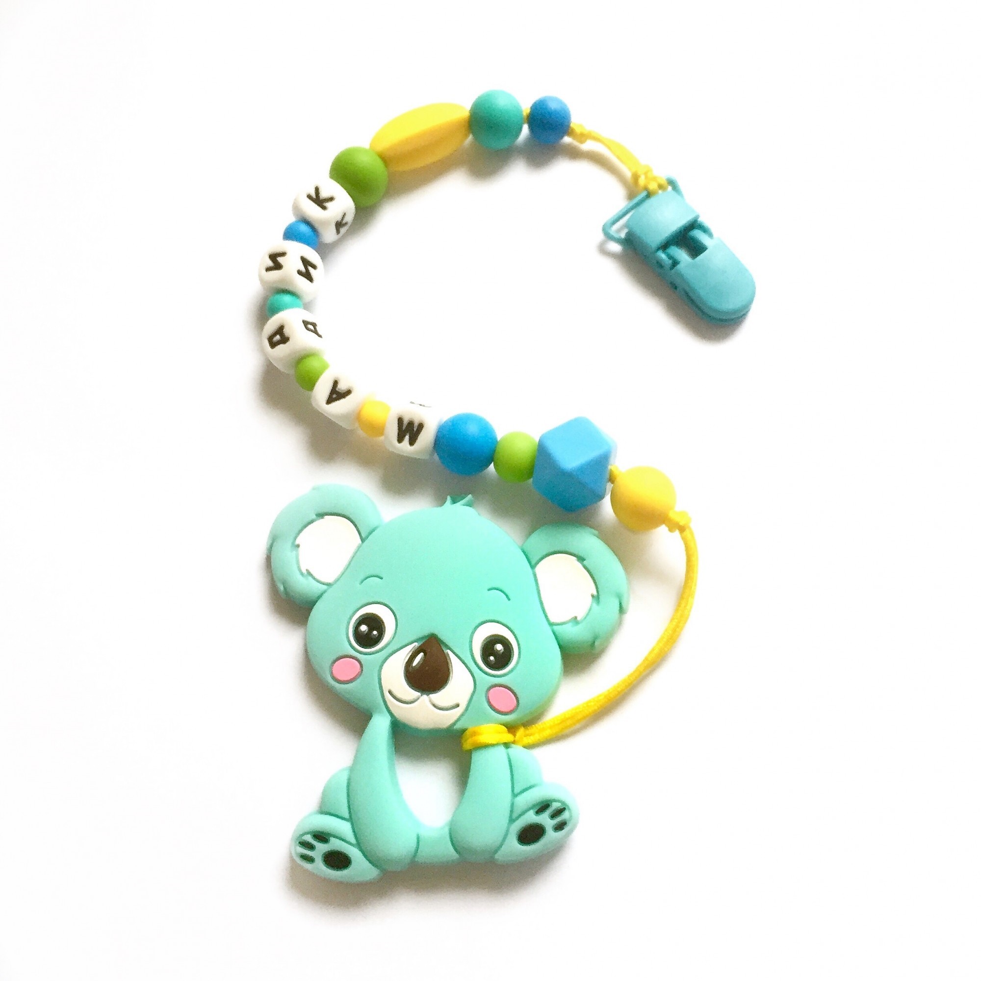 

Именной прорезыватль Коала (силиконовый) Mint fresh