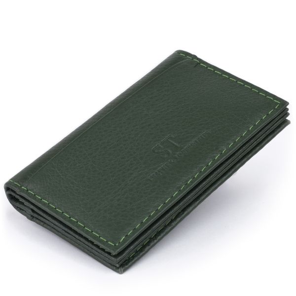 

Визитница-книга ST Leather 19215 зеленая
