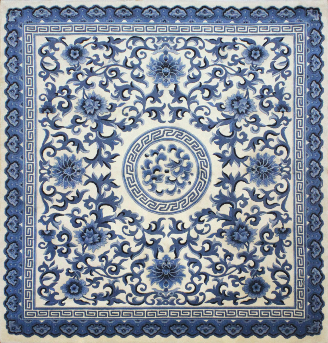 

Ковер классического стиля из шерсти, ручная стрижка из Китая 180x200 (21527 2000*1800 BLUE-201)