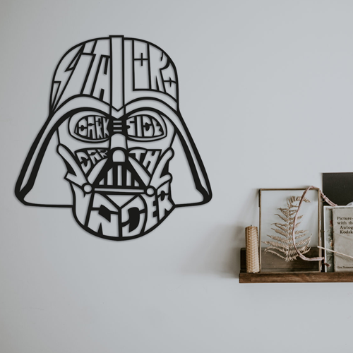 

Деревянная картина - панно Герои кино и мультфильмов Darth Vader 67х70 см