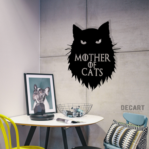 

Деревянная картина - панно Животные MOTHER OF CATS 54х70 см
