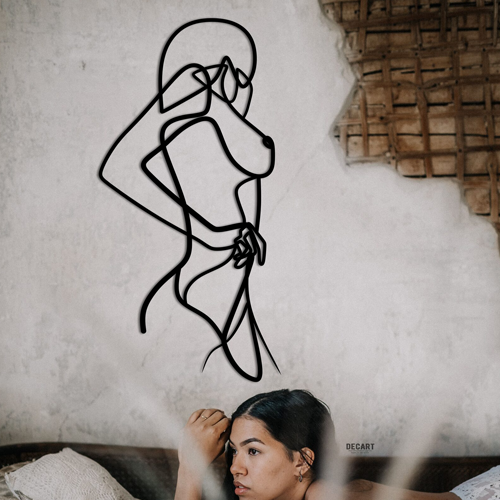 

Деревянная картина - панно Искусство линий Nudity 80x40 см
