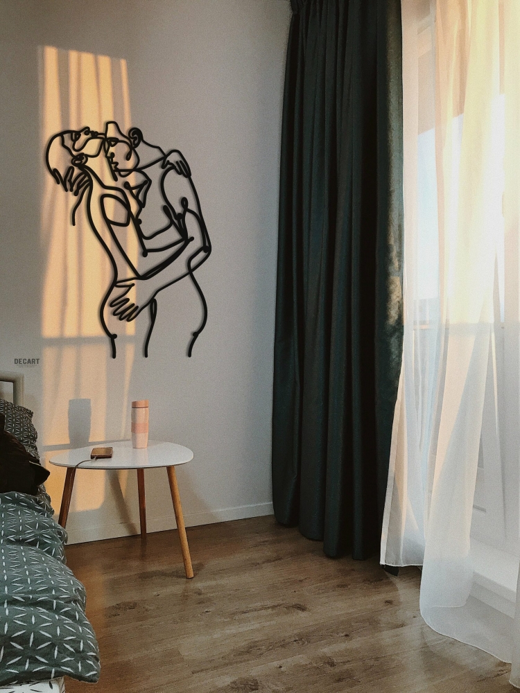 

Деревянная картина - панно Искусство линий Body heat 60x43 см