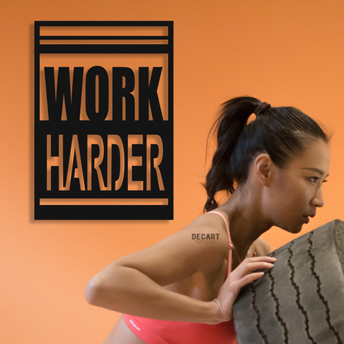 

Деревянная картина - панно Надписи Work Harder 130х91 см