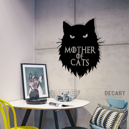 

Деревянная картина - панно Животные MOTHER OF CATS 39x50 см