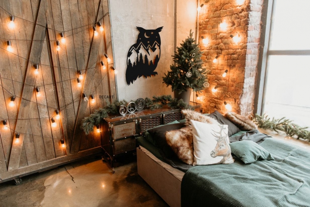 

Деревянная картина - панно Животные Star Owl 50х76 см