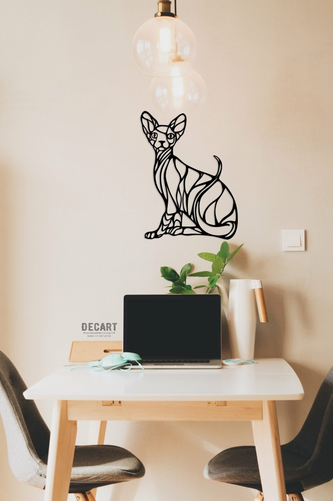 

Деревянная картина - панно Животные Сфинкс 70x55