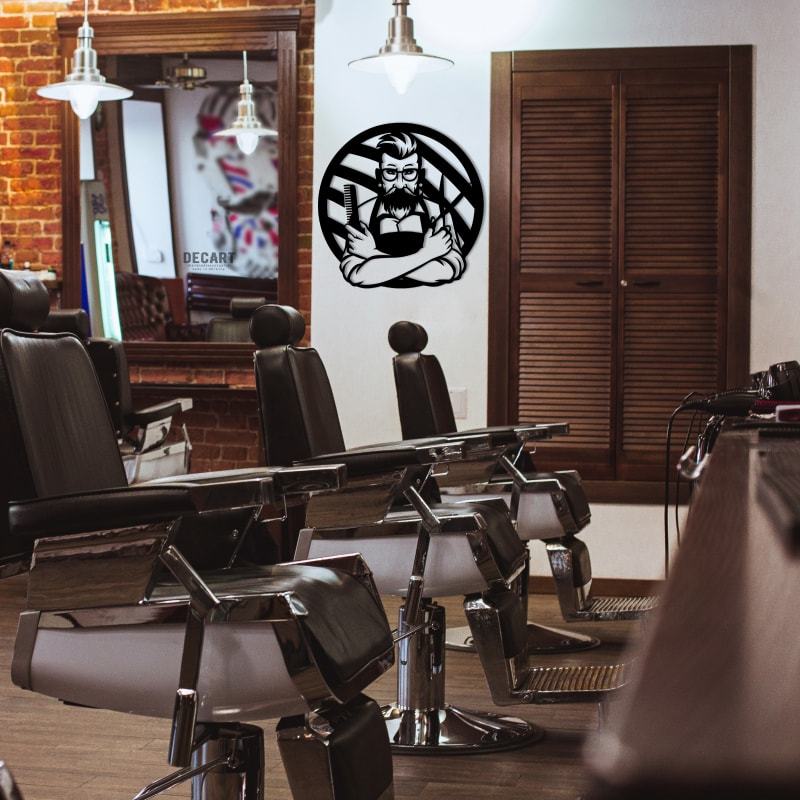 

Деревянная картина - панно Для салонов красоты Master Barber 100х100 см