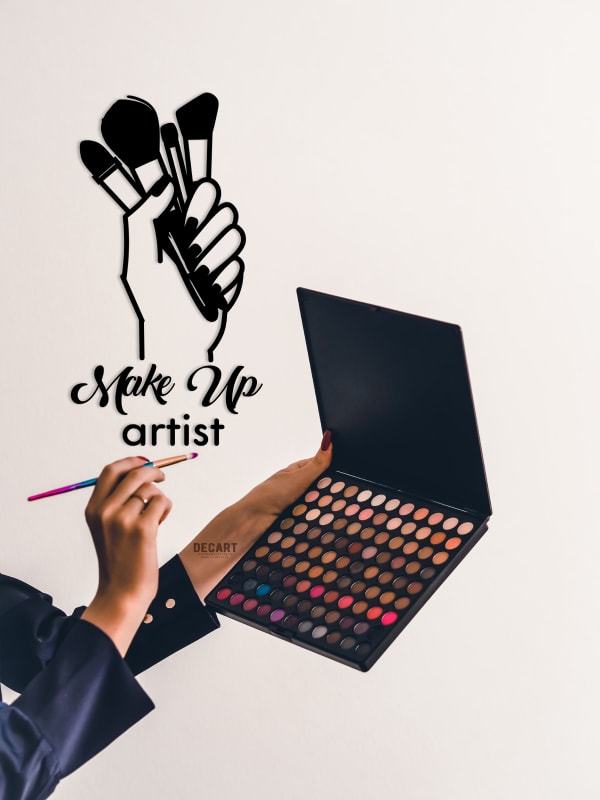 

Деревянная картина - панно Для салонов красоты Make Up artist 70х38 см