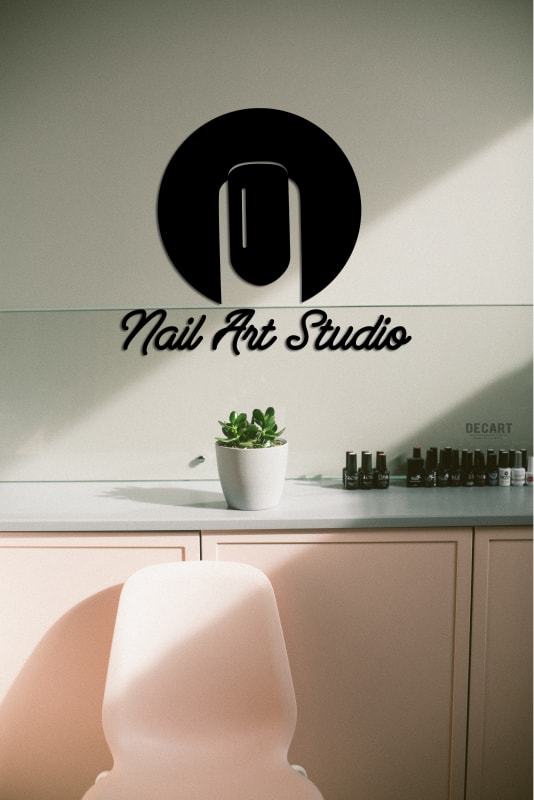 

Деревянная картина - панно Для салонов красоты Nail Art Studio 90х76 см