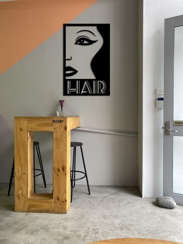 

Деревянная картина - панно Для салонов красоты HAIR 70х35 см