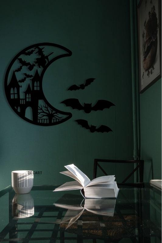 

Деревянная картина - панно Хеллоуин Ночь в Halloween 118х100 см