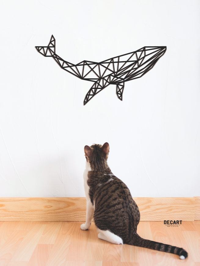 

Деревянная картина - панно Животные Whale 110х60 см