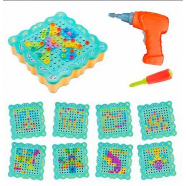 

Конструктор мозаика Diy Light Puzzle 200 деталей с шуруповертом