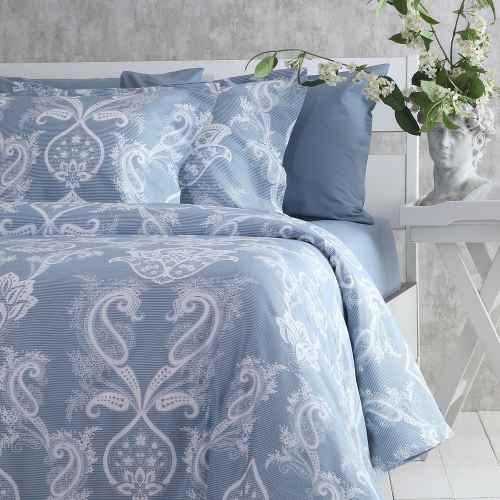 

Постельные наборы PAVIA 160*220/Синий 160_220_CARLOTTEINDIGO