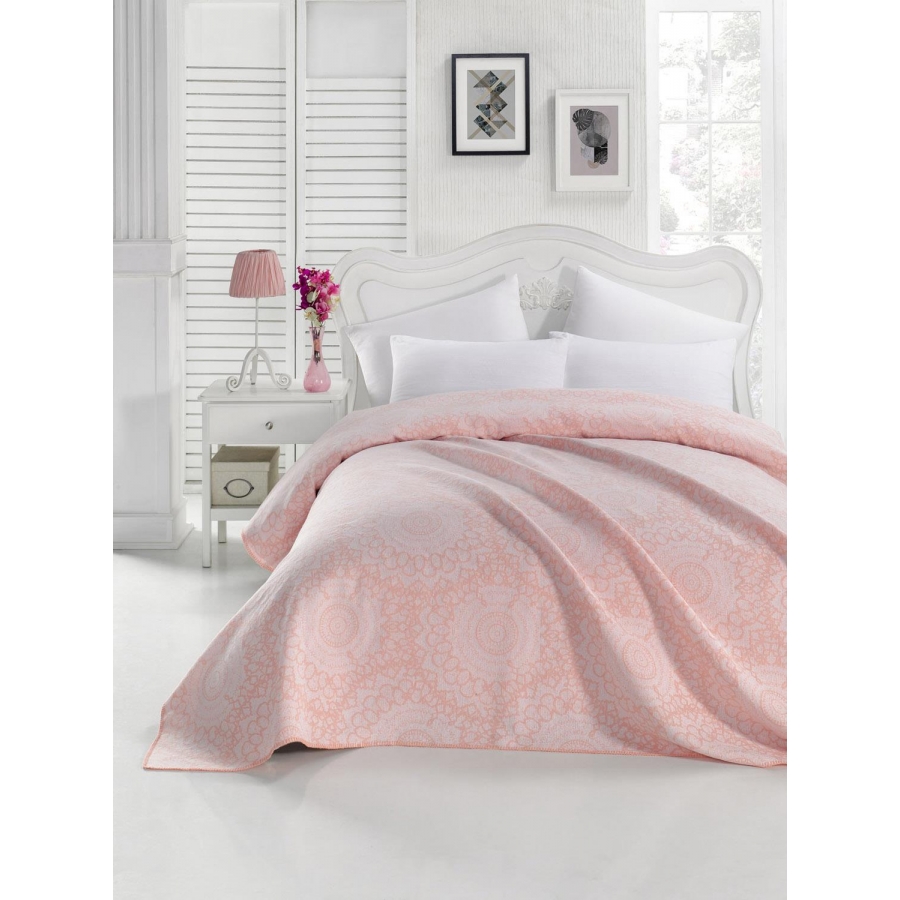 

Покрывало жаккардовое Mandala Eponj Home 200х230 см Пудровый 000165972