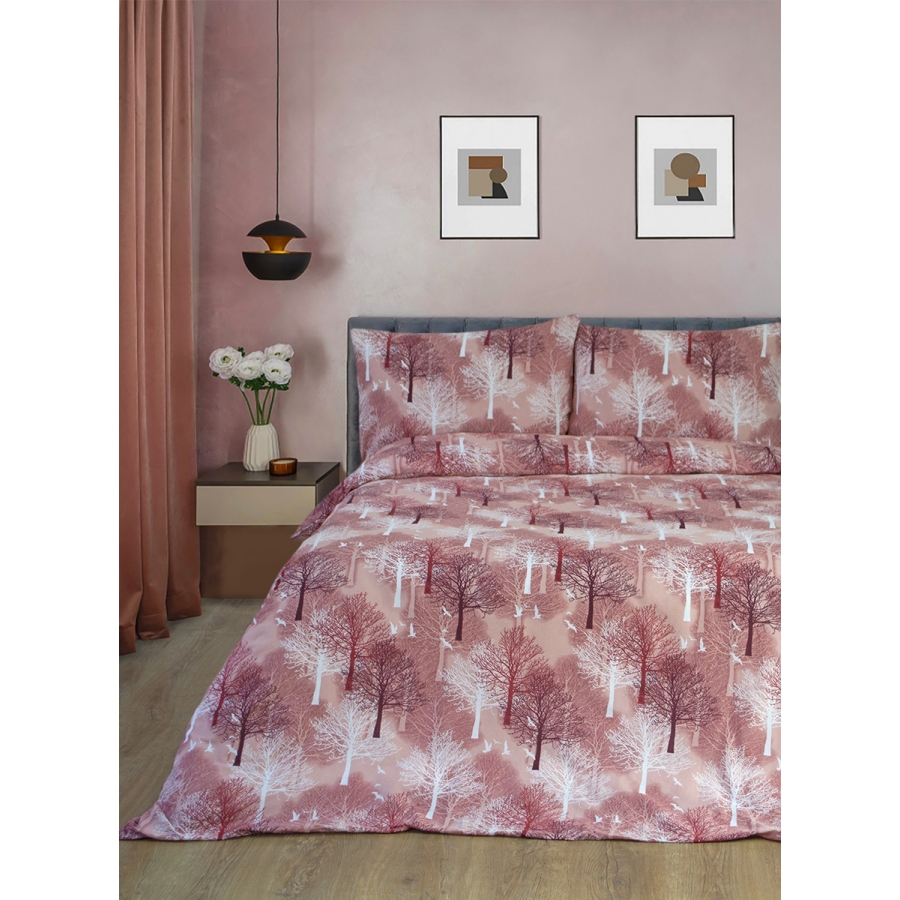 

Постельное белье Wood Iris Home Двуспальный Терракотовый 000165417
