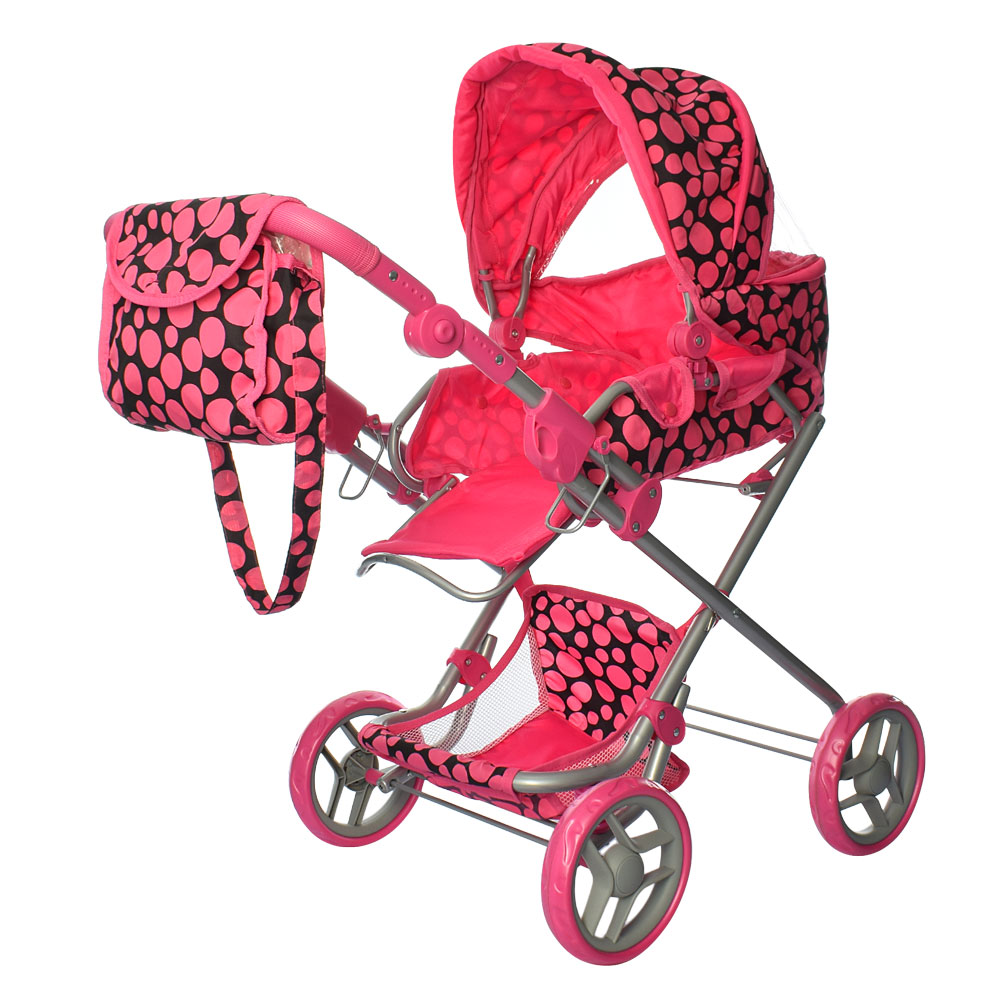 

Коляска для кукол Melogo 9333/014/9119 (pink/black)