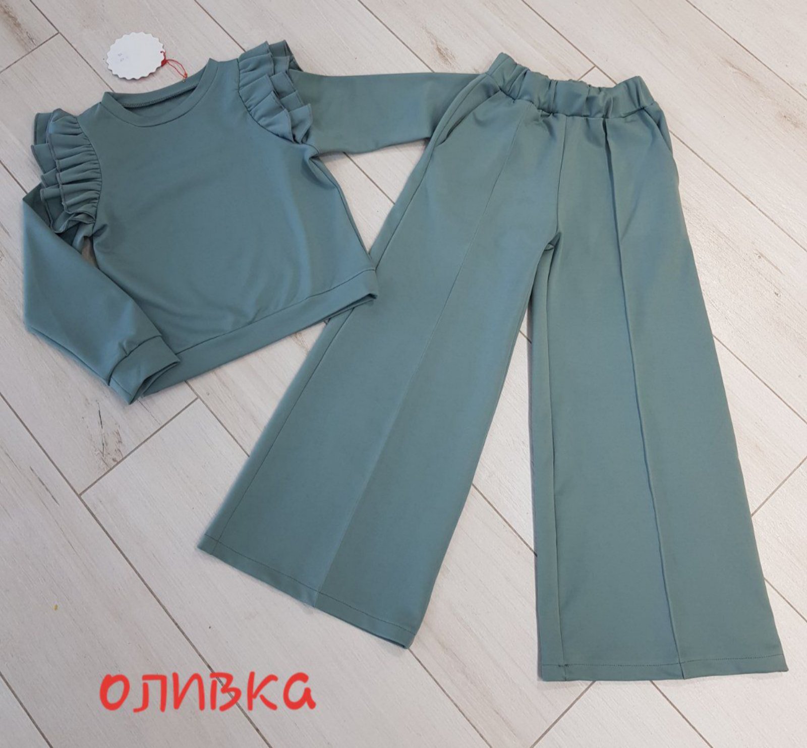 

Комплект для девочек, Артикул: SK8988-Оливковый (152 СМ)