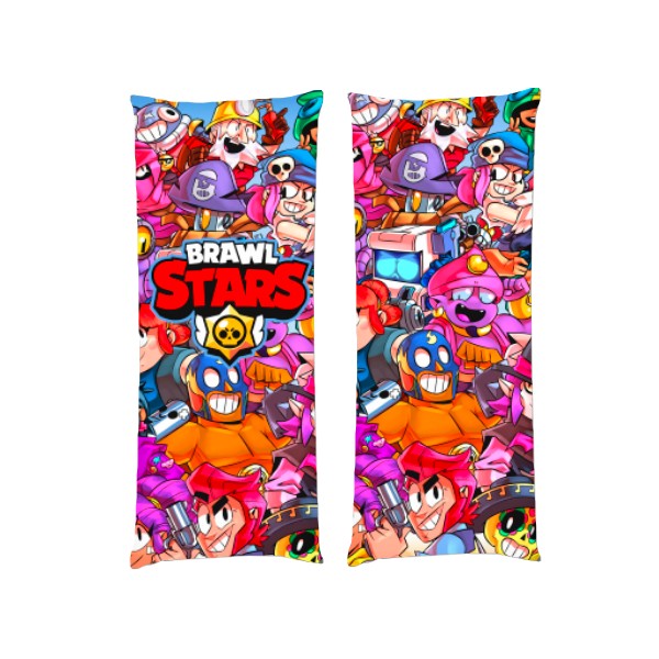 

Подушка Brawl Stars Герои (Бравл Старс) дакимакура двухсторонняя стандарт 40 х 100 см - MyTe