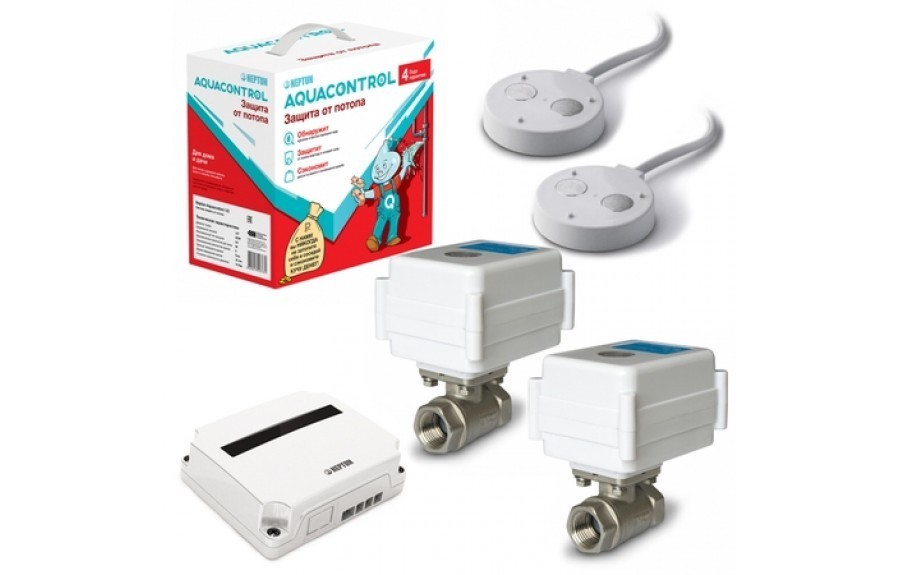 

Система антипотоп Neptun Aquacontrol 3/4 (два крана 3/4" + два датчика протечки)