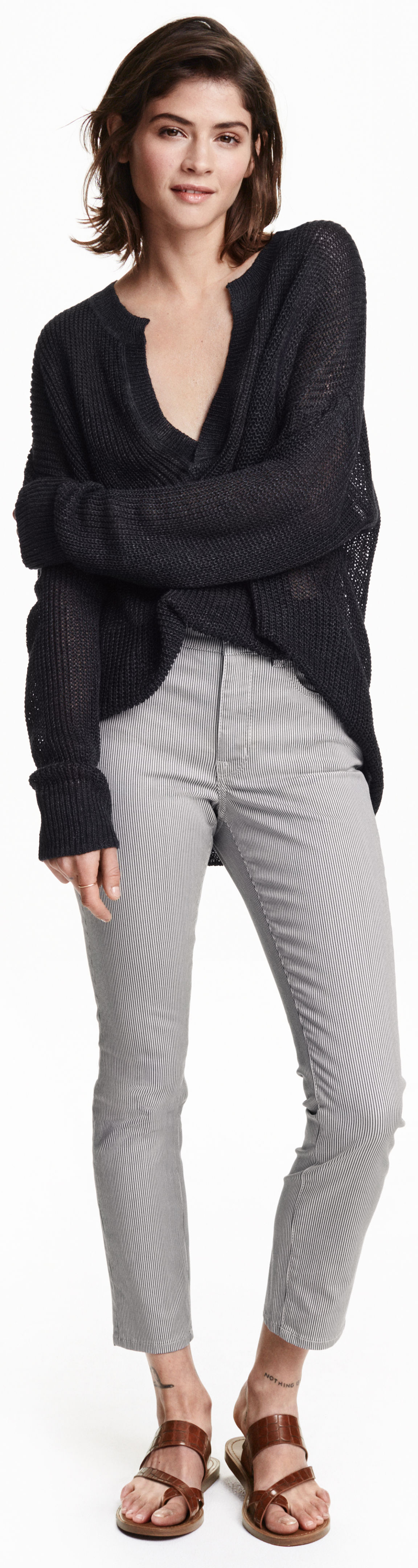 

Брюки H&M 0352989-7  Белые с голубым, Брюки H&M 0352989-7 36 Белые с голубым