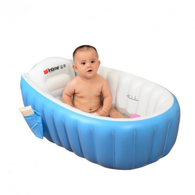 

Надувная ванночка СИНЯЯ Intime Baby Bath Tub