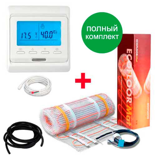 

Теплый пол Fenix нагревательный мат LDTS-160 + программируемый терморегулятор 13.3 м.кв - 2150Вт