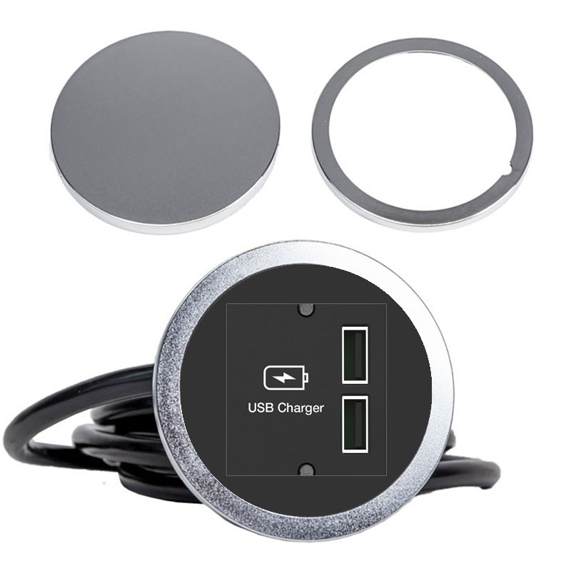 

Розетка Bachmann Pix cover 2xUSB Stainless steel нержавеющая сталь