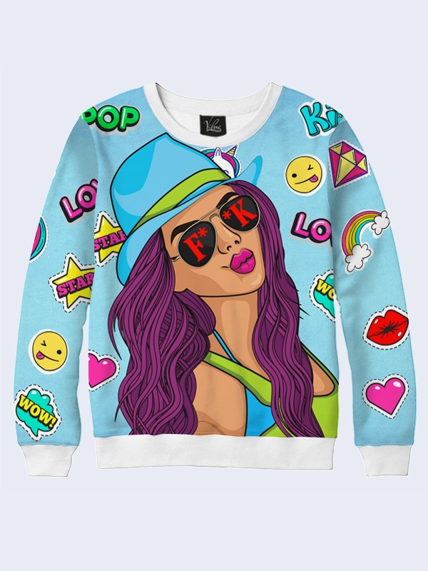 

Женский 3D-свитшот Vilno GIRL AND STICKERS  (46) (Vil-9993, Женский 3D-свитшот Vilno GIRL AND STICKERS M (46) (Vil-9993)