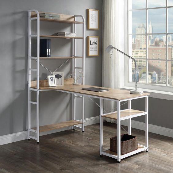 

Дизайнерский Письменный офисный стол с полками в стиле Лофт Loft Design RV706 ()