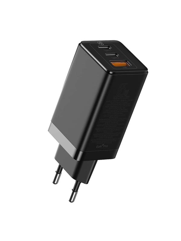 

Сетевое зарядное устройство Baseus GaN2 Pro (3USB) 65W Black (CCGAN2P-B01)