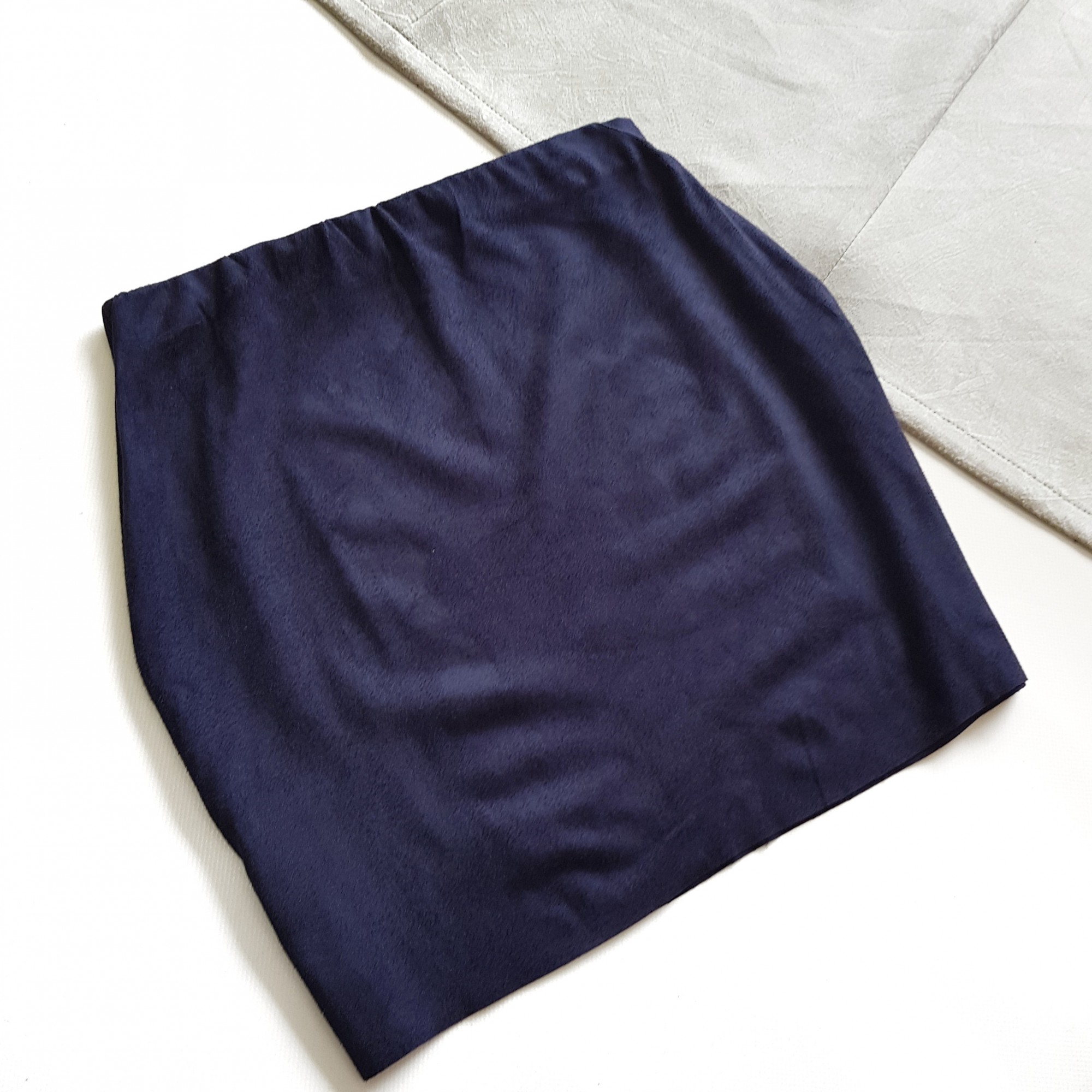 

Мини юбка под замшу темно-синяя G&N S 6541