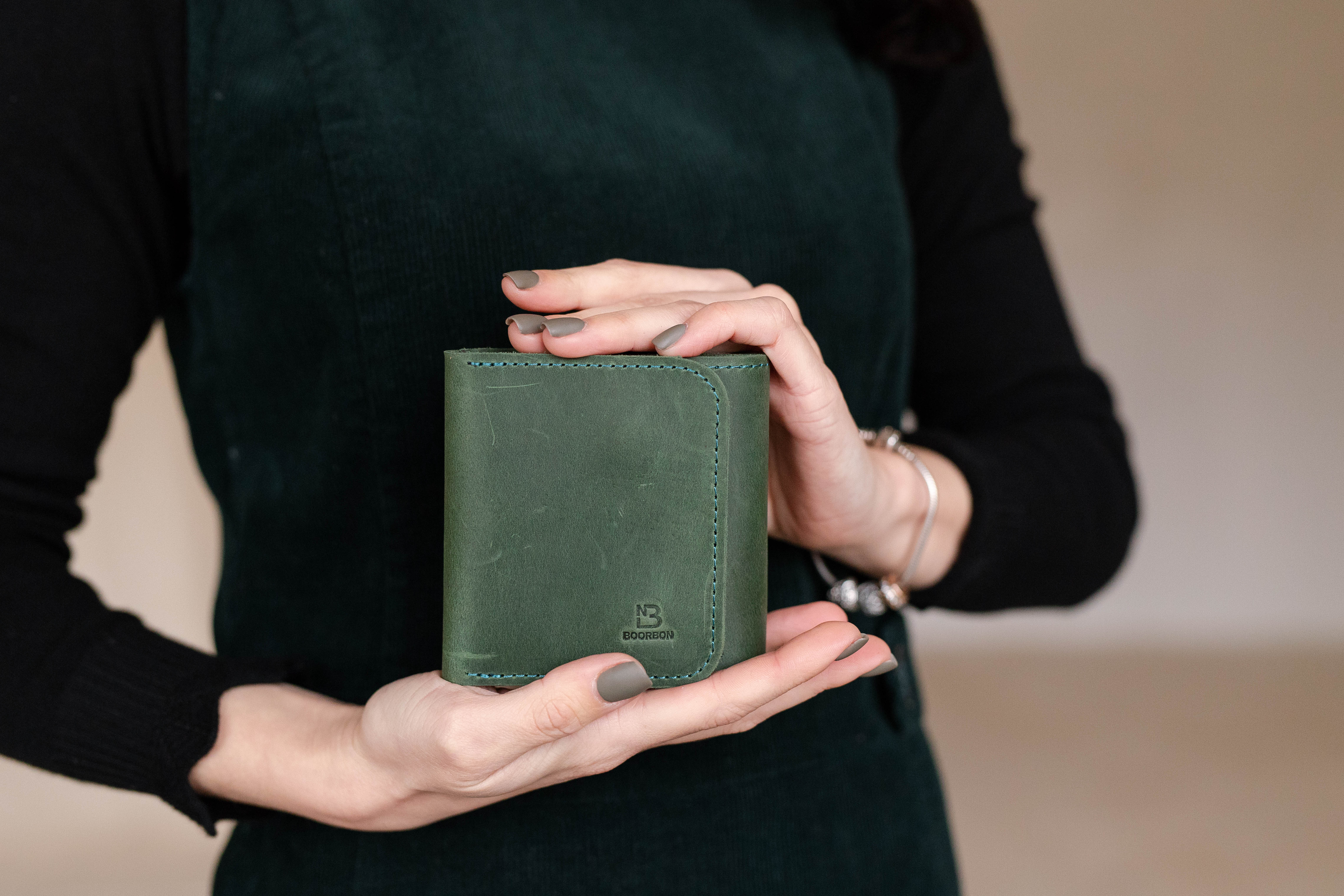 

Кошелек из натуральной кожи boorbon 104-GREEN-1 зеленый