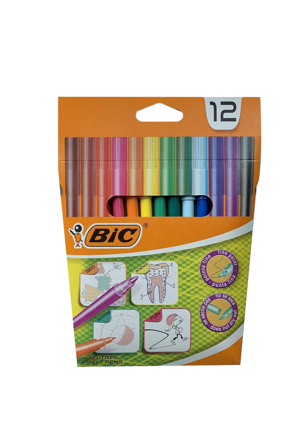 

Набор фломастеров 12 шт BIC разноцветный CO-550052