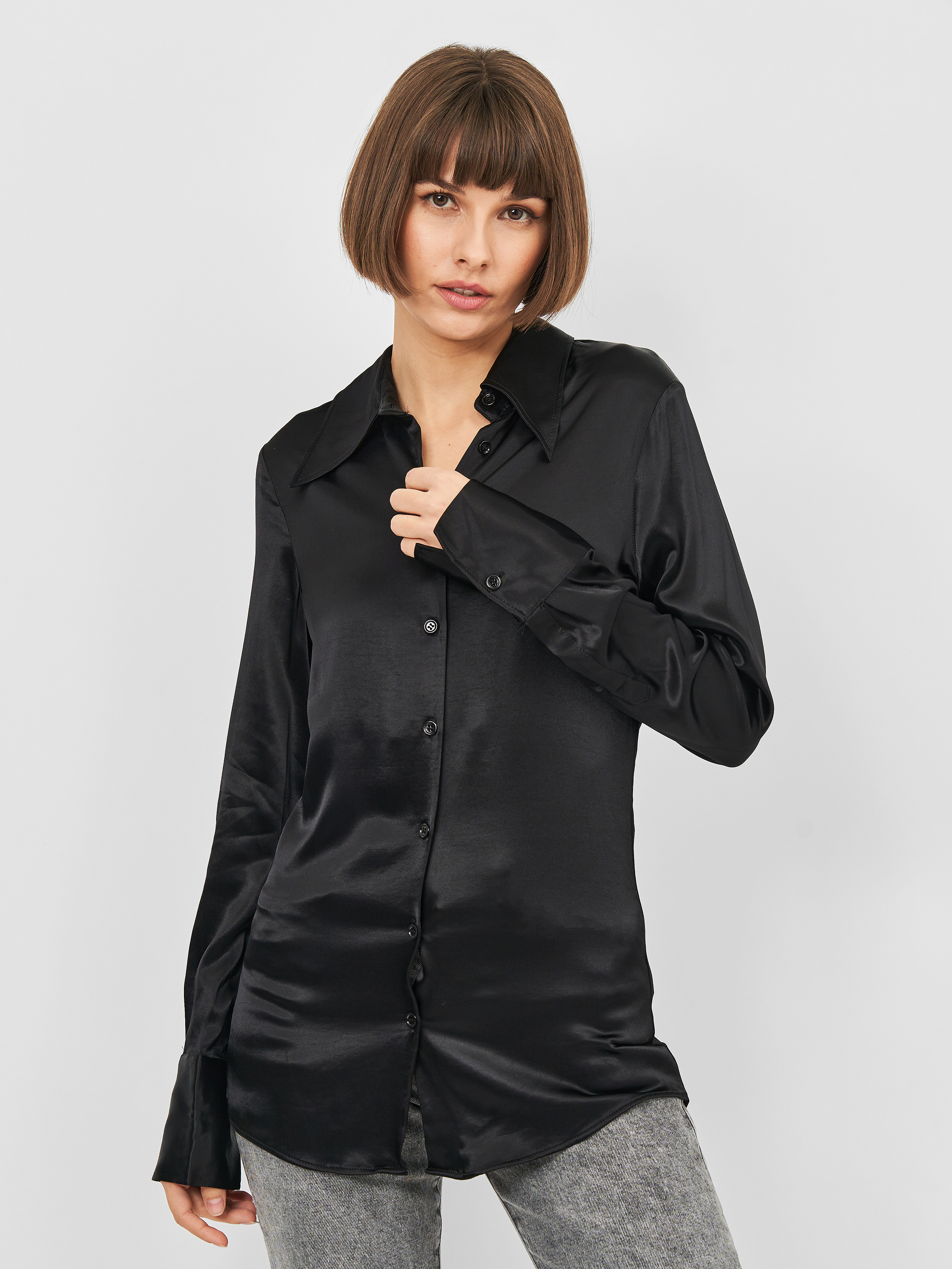 

Рубашка Zara 4437/308/800  Черная, Рубашка Zara 4437/308/800 S Черная