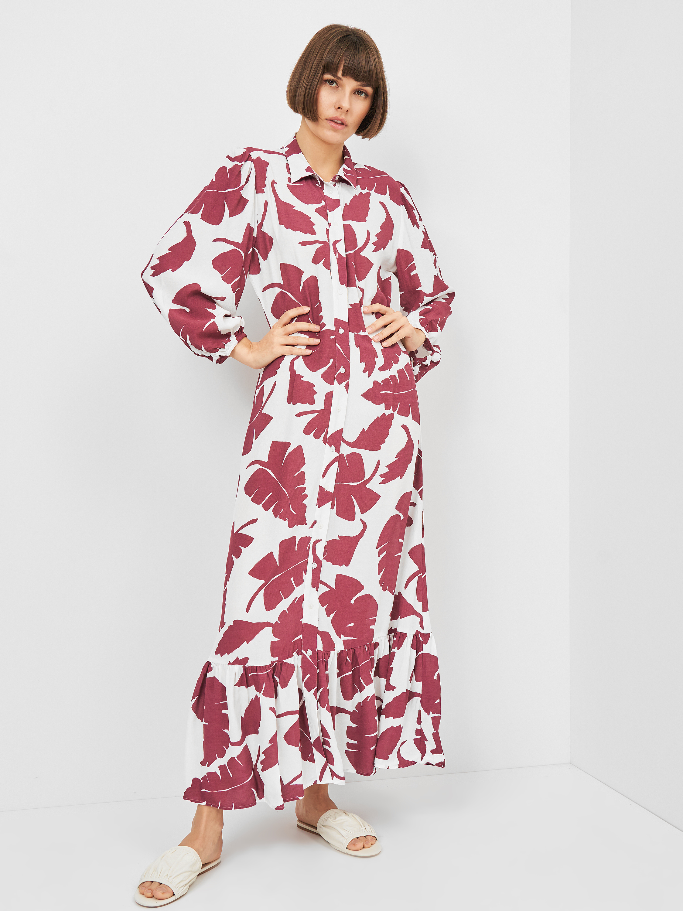 

Платье Zara 4479/046/251  Белый/Бордовый, Платье Zara 4479/046/251 S Белый/Бордовый