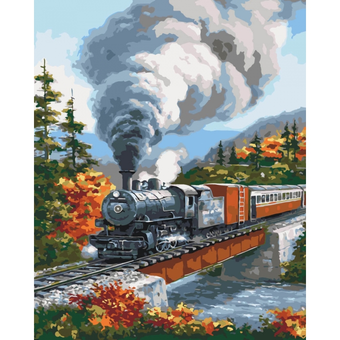 

Набір для розпису по номерах Заміський будинок " Назустріч пригодам" 40х50см