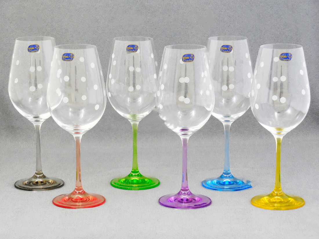 

Бокалы Bohemia Viola Rainbow 450 мл для вина 6 шт 40729 450S K0150