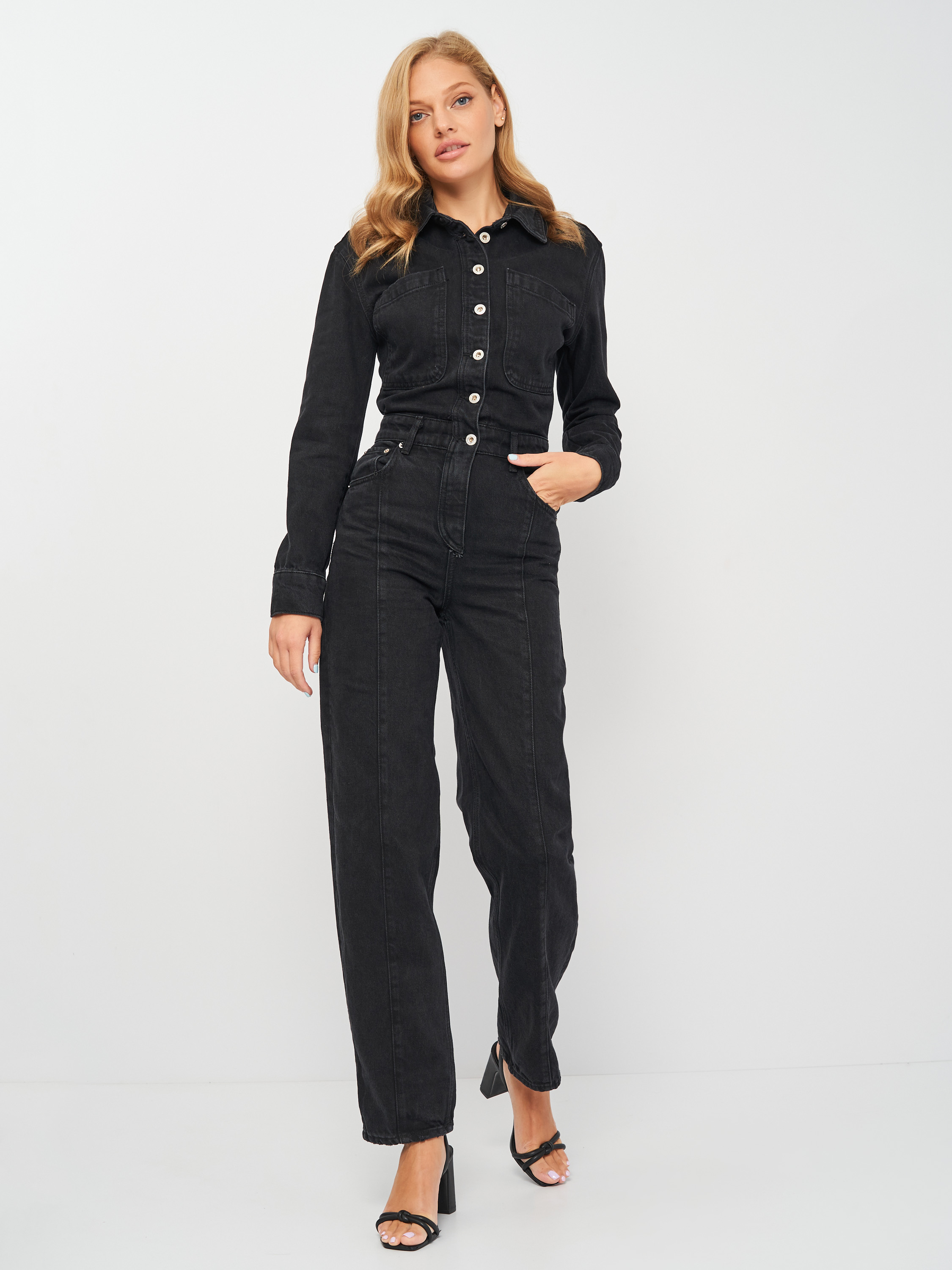

Комбинезон джинсовый Zara 6840/256/800  Черный джинс, Комбинезон джинсовый Zara 6840/256/800 XS Черный джинс